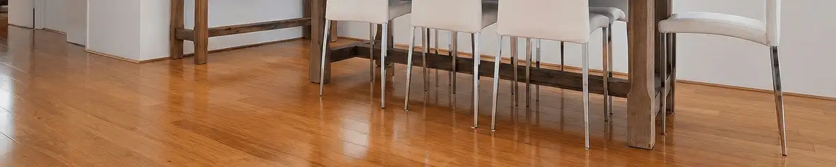 Professionally installed and refinished bamboo flooring in a residential home, showcasing smooth finish and natural wood tones in Boca Raton, FL